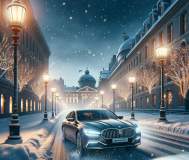 Новая модель ауди a8 рассекает по заснеженным